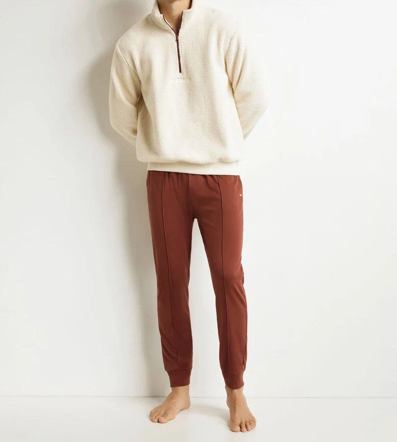 Ensemble pyjama pantalon homme Bordeaux Dim