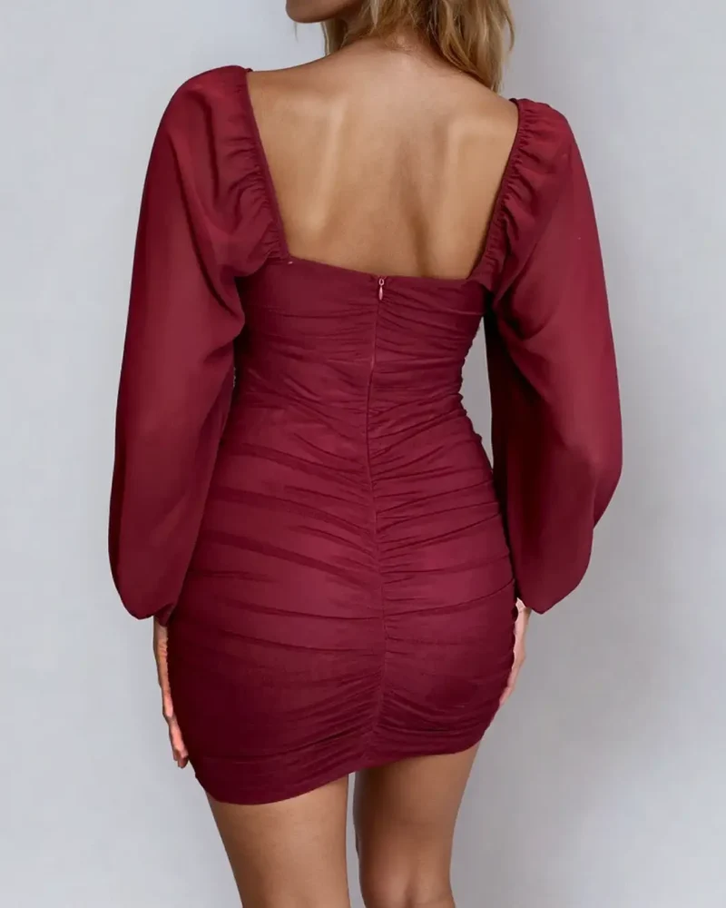 Robe Dos Nu Manches Longues - Alice