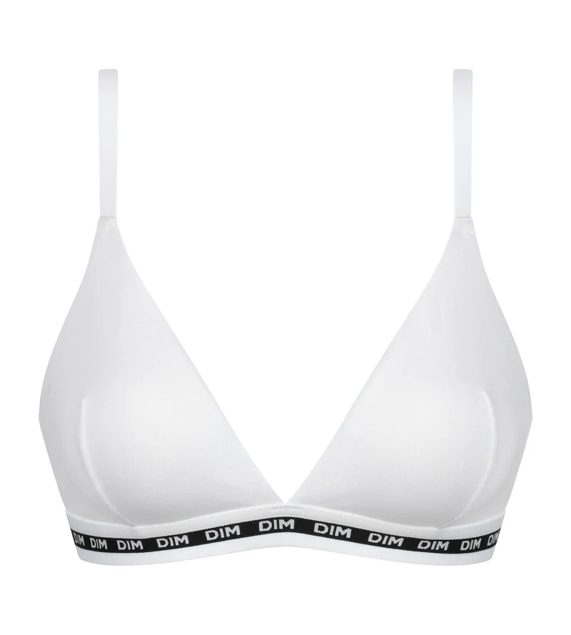 Soutien-gorge triangle femme sans armature Blanc Dim Icons