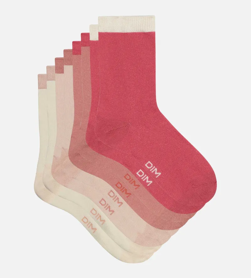 Lot de 4 paires de chaussettes femme Rose EcoDim Mode