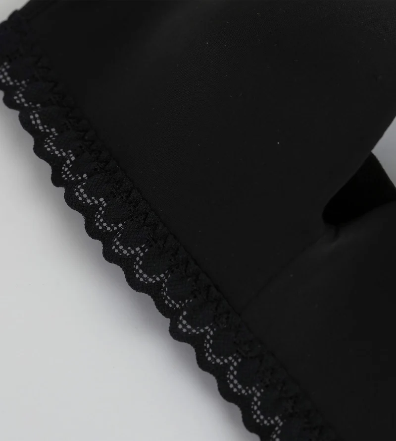 Soutien-gorge fille sans armature microfibre et dentelle Noir Daily