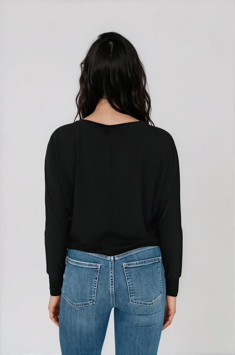 T-shirt doux confort à manches longues dolman - Margot