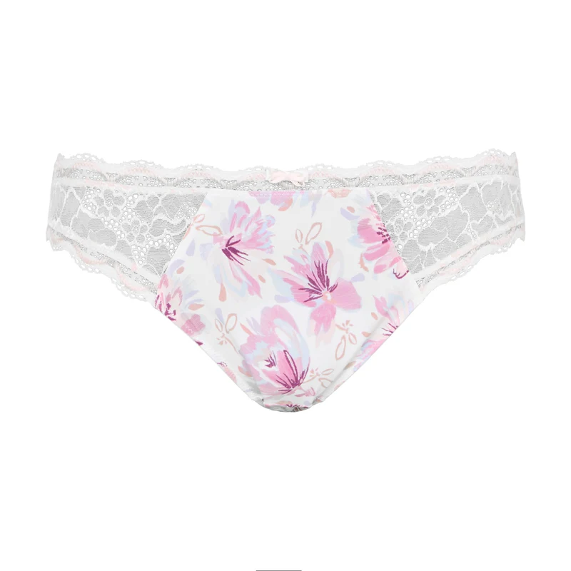 Slip ivoire fleurs Luccia Twist