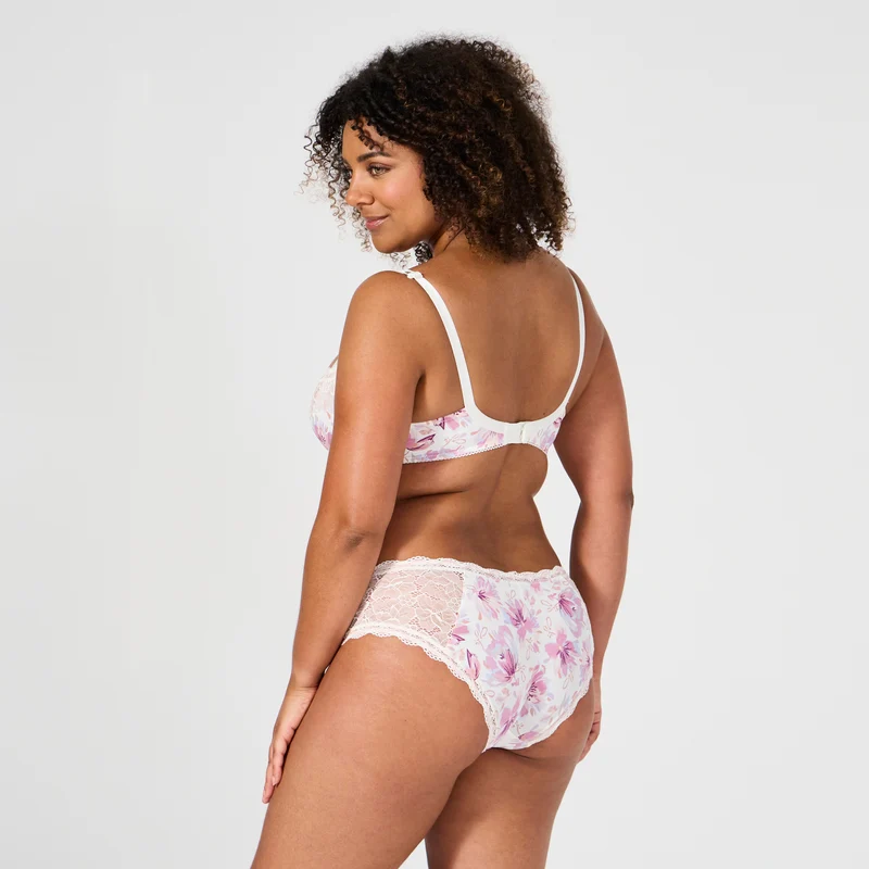 Shorty ivoire fleurs Luccia Twist