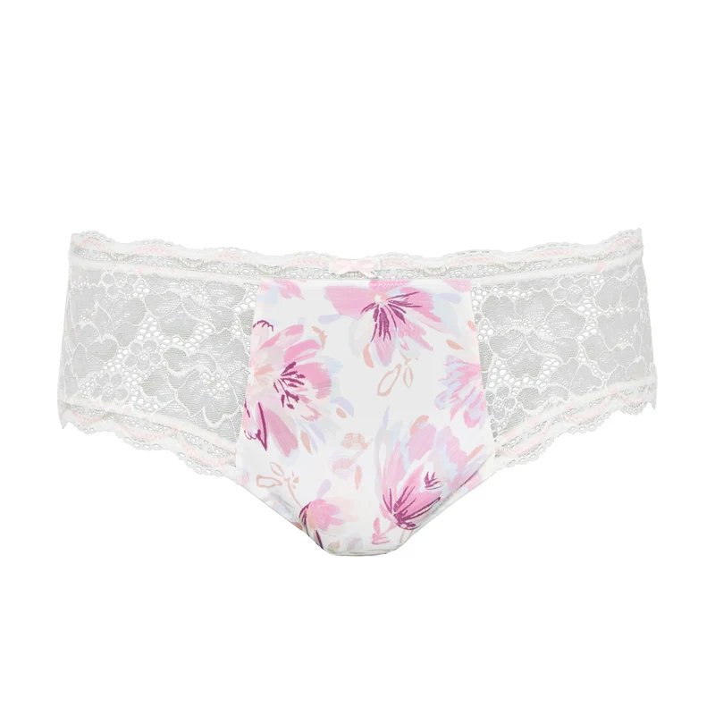 Shorty ivoire fleurs Luccia Twist