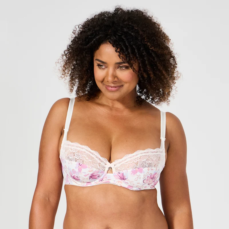Soutien-gorge emboîtant ivoire fleurs Luccia Twist
