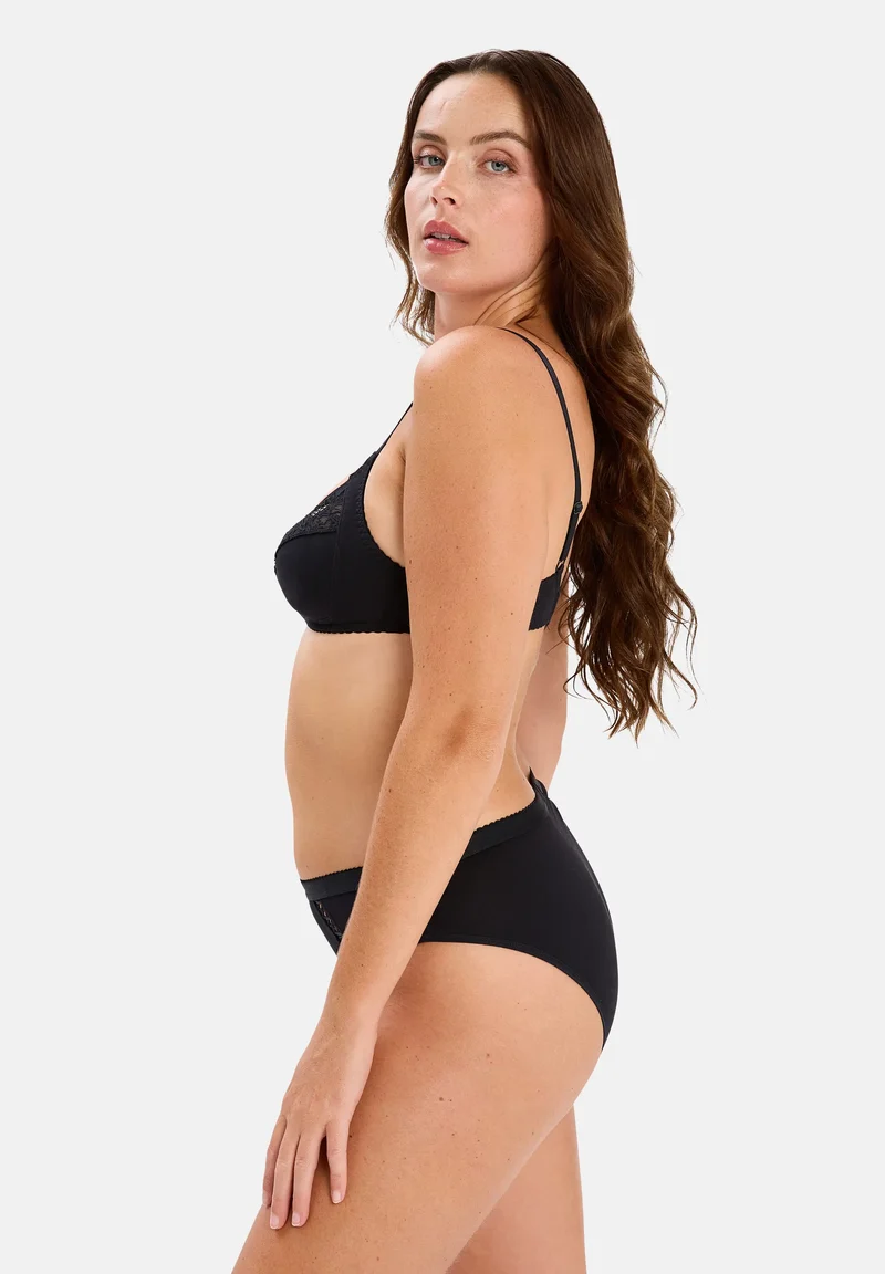 Slip Coton d'Arum Noir