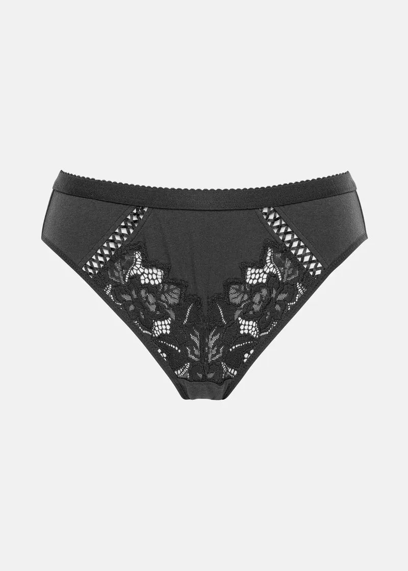 Slip Coton d'Arum Noir