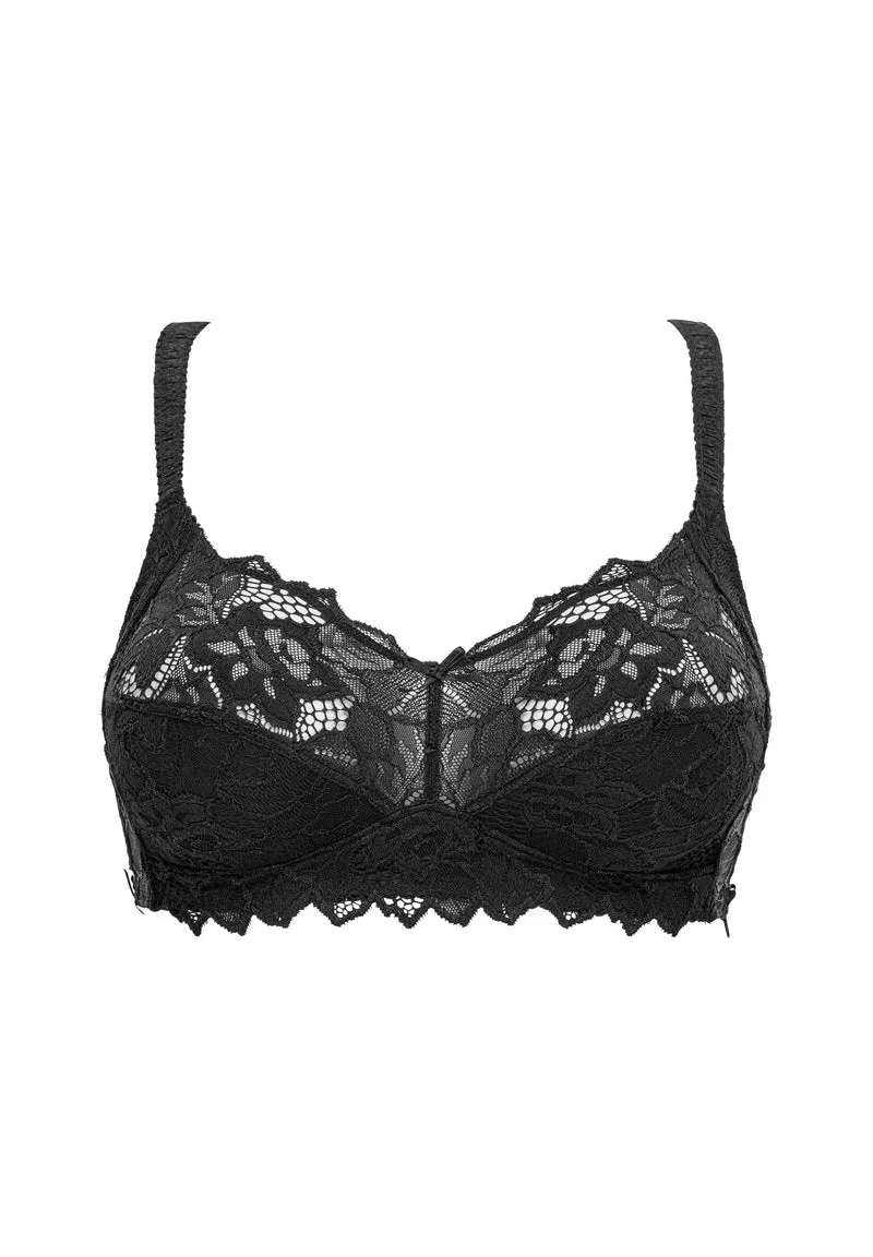 Soutien-gorge emboîtant Dentelle Plus sans armatures Coton d'Arum Noir