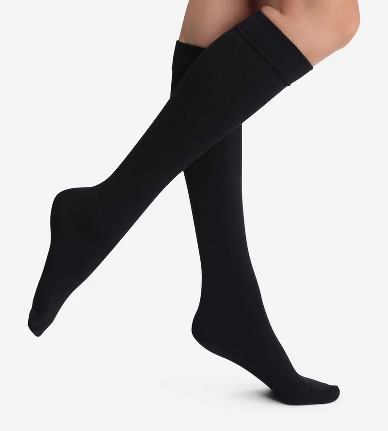 Mi-bas polaire noir opaque 140D Dim Thermo