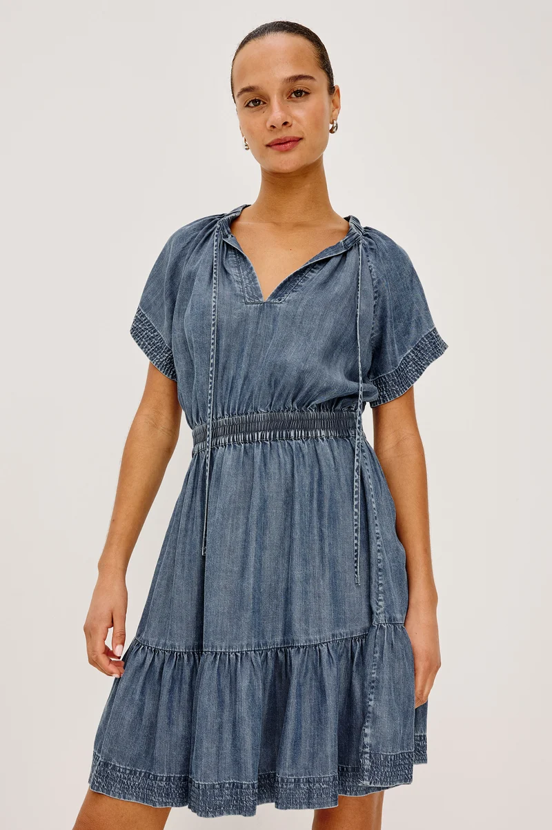 Robe courte en denim Corvera