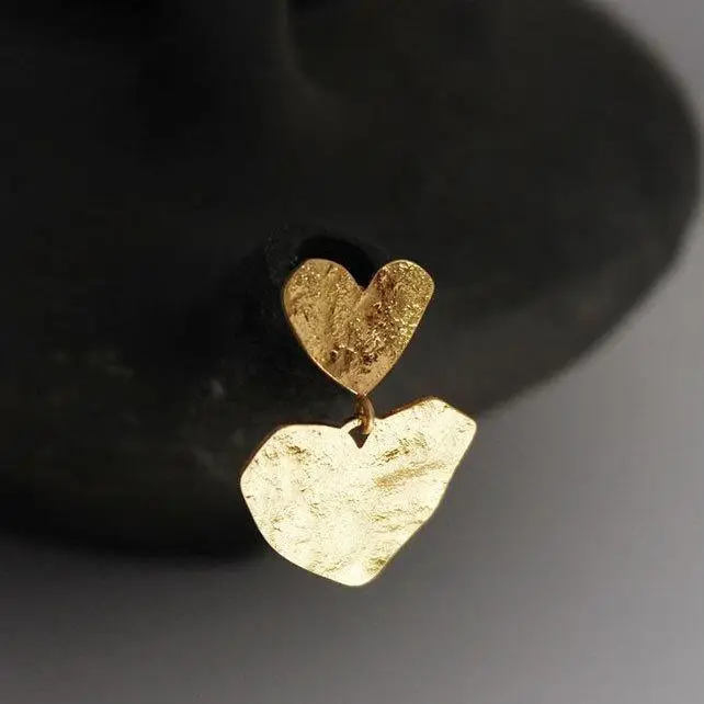 Boucles Oreilles Coeur Or