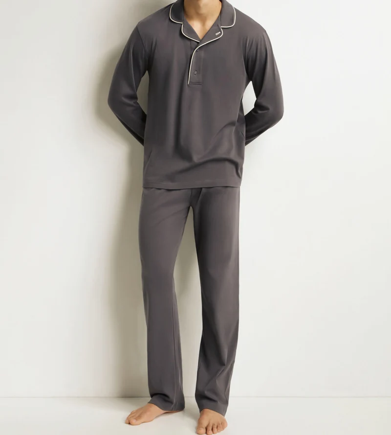 Ensemble pyjama pantalon homme Gris Dim