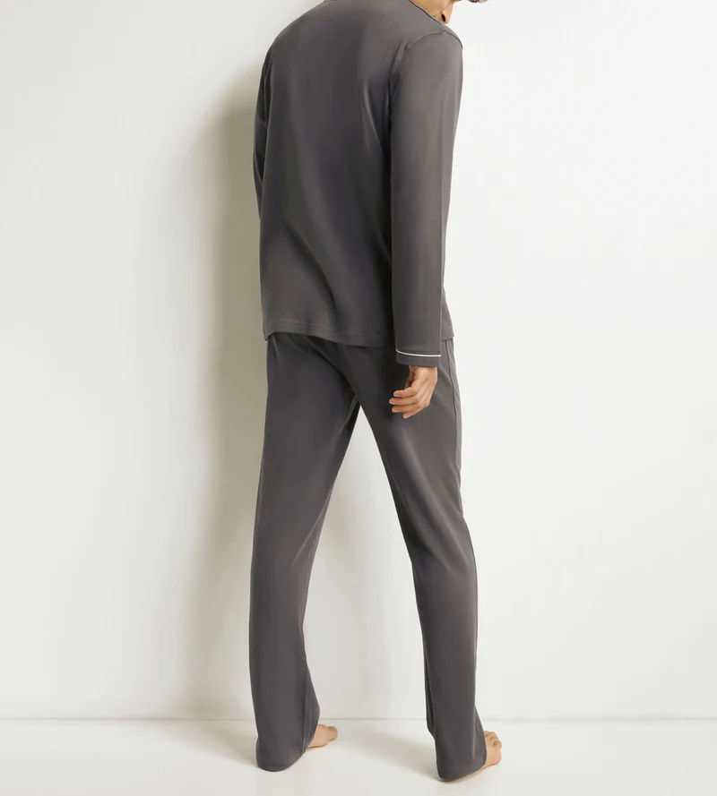 Ensemble pyjama pantalon homme Gris Dim