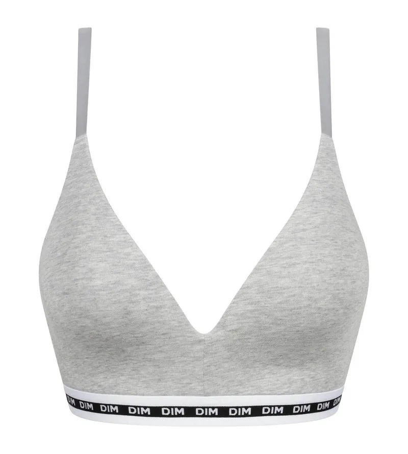 Soutien-gorge triangle paddé Gris Chiné Dim Icons