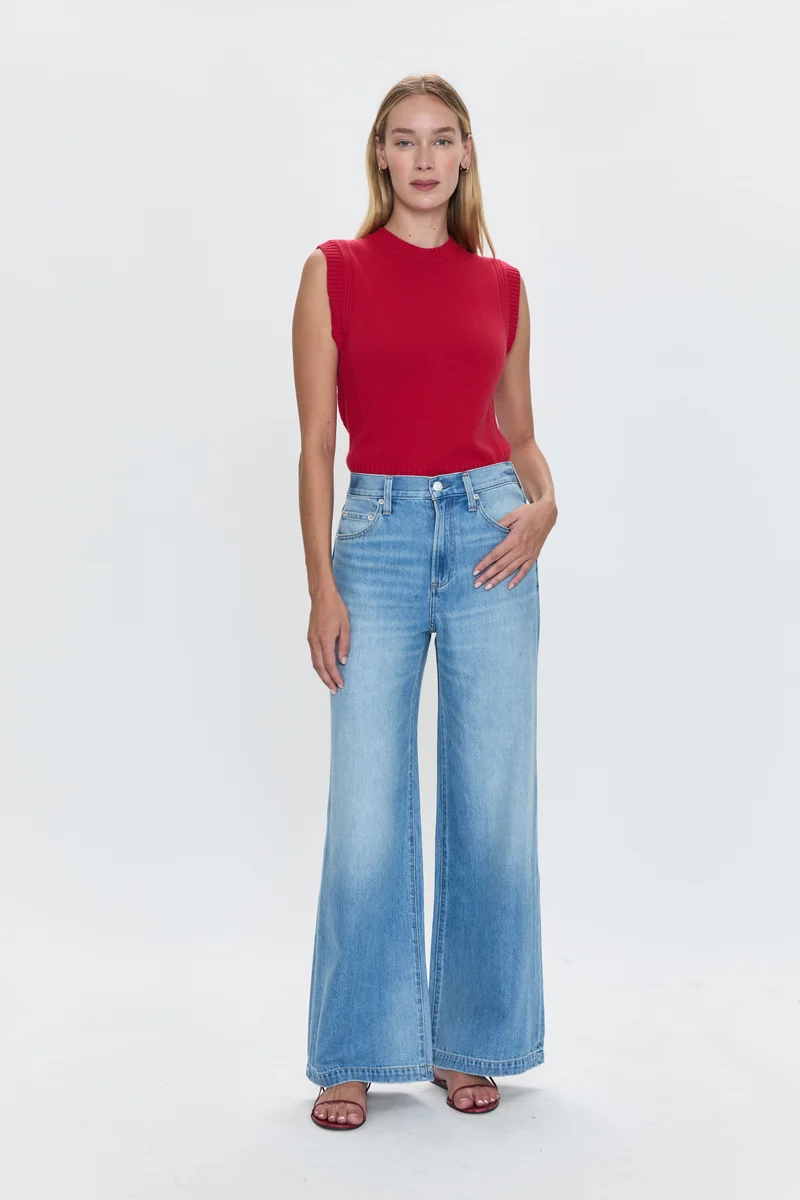 Jeans palazzo à taille basse Jadyn
