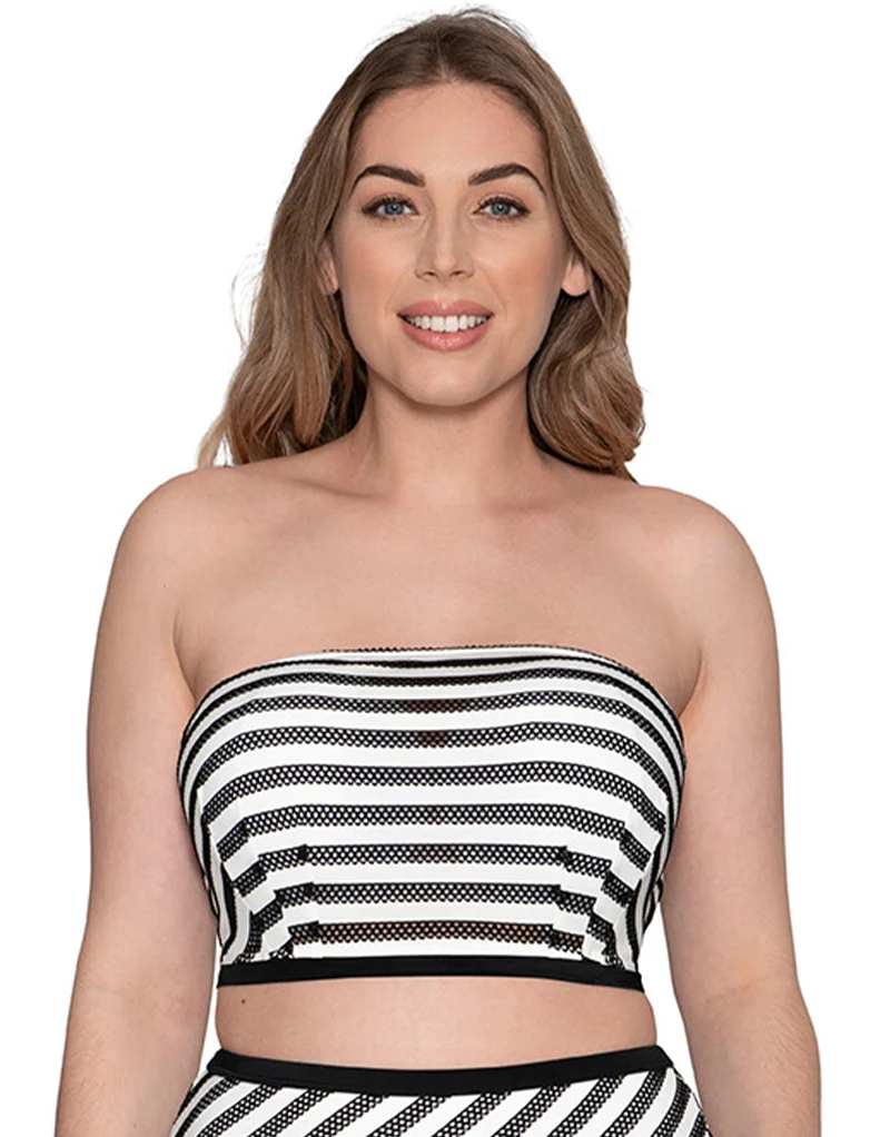Curvy Kate Sunseeker Bandeau Bikini Top Monochrome