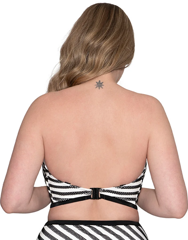 Curvy Kate Sunseeker Bandeau Bikini Top Monochrome
