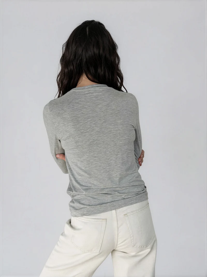 T-shirt doux confort à manches longues - Julia