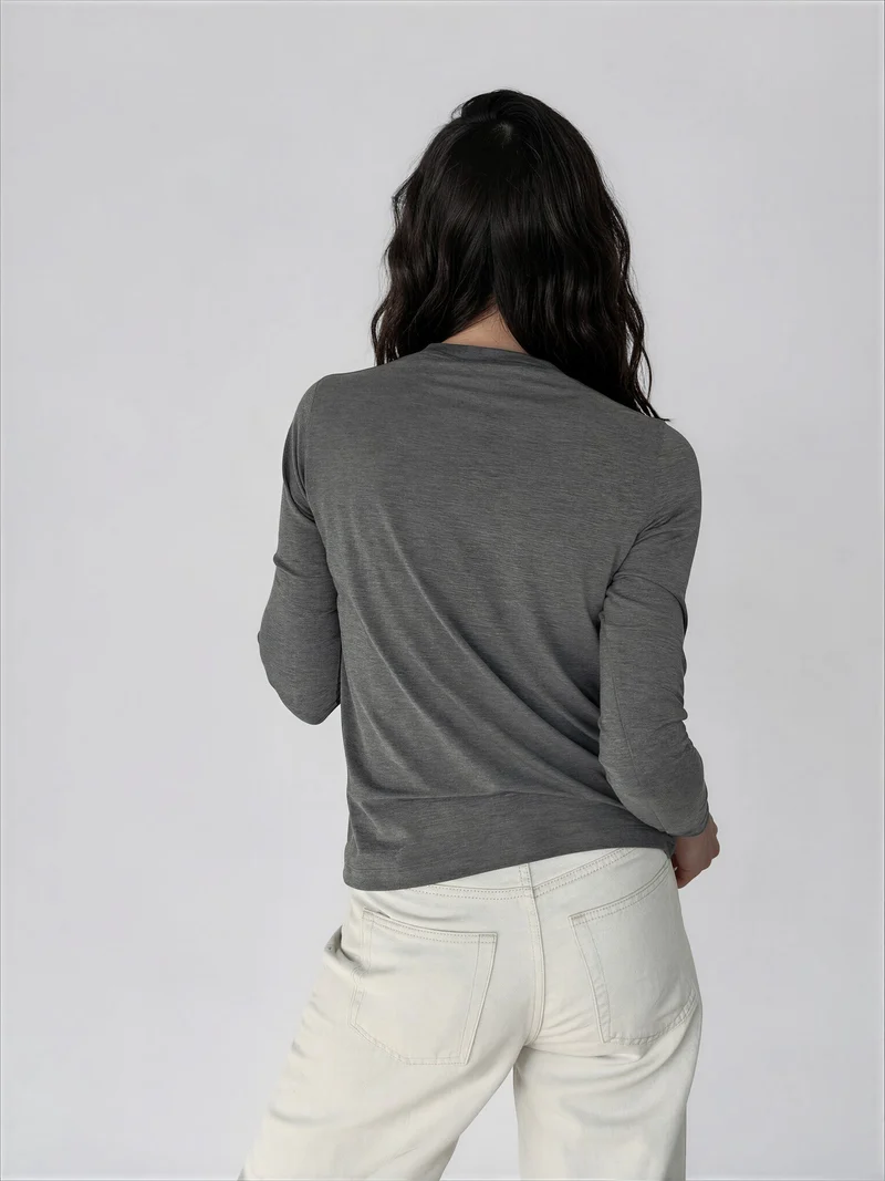 T-shirt doux confort à manches longues - Julia