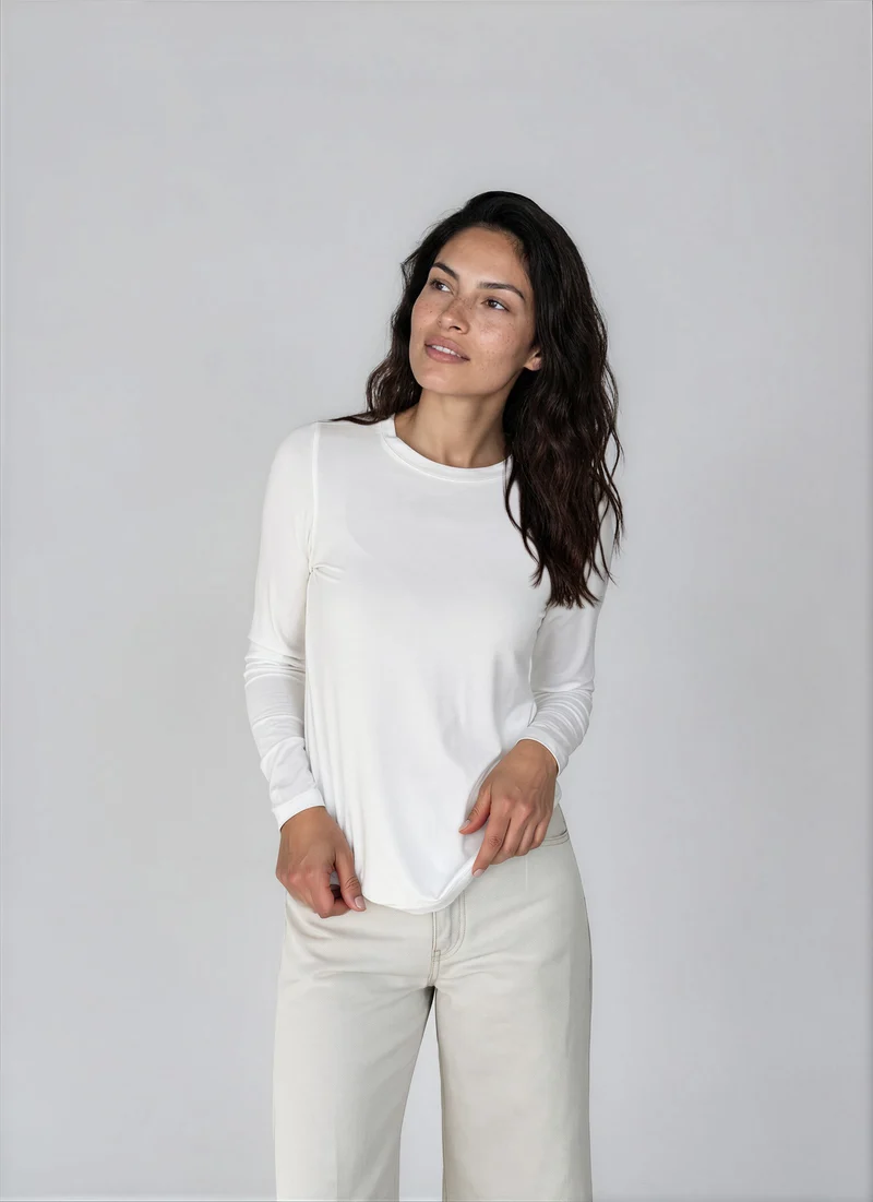 T-shirt doux confort à manches longues - Julia