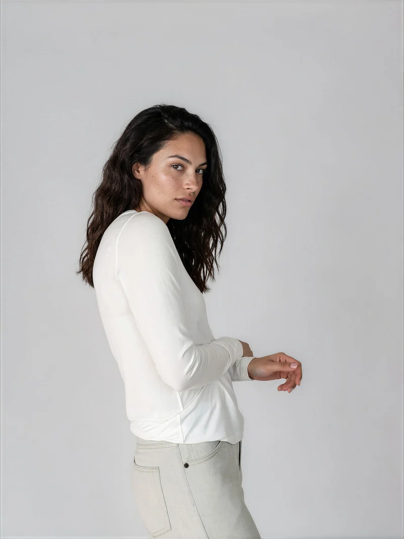 T-shirt doux confort à manches longues - Julia