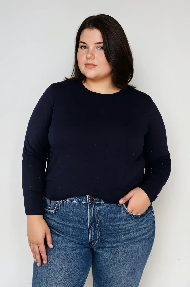 T-shirt doux confort à manches longues - Julia