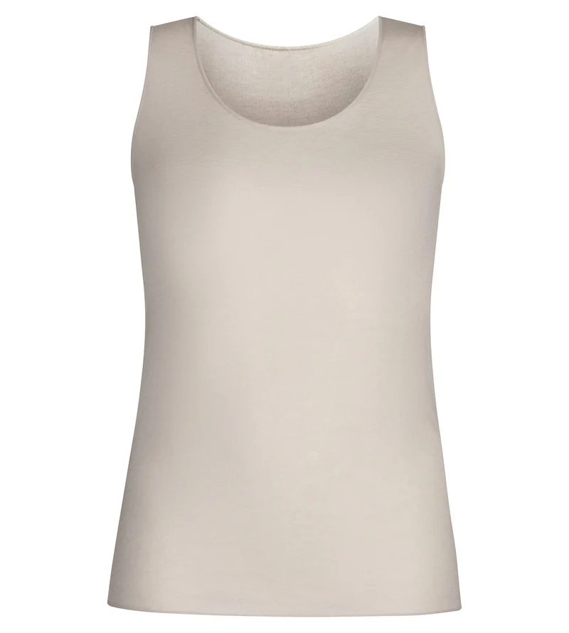 Débardeur femme en modal et cachemire Beige Light & Warm