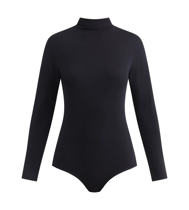 Body manches longues femme col montant Noir Dim Thermal