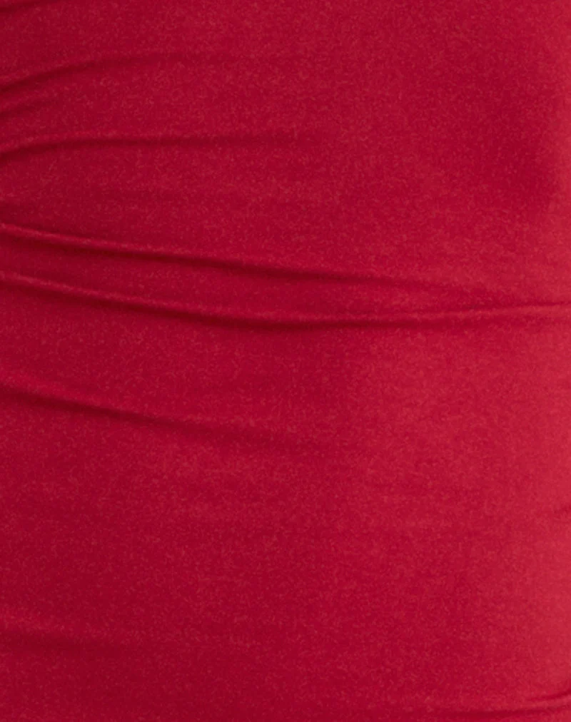 Robe midi Laluma en rouge adrénaline