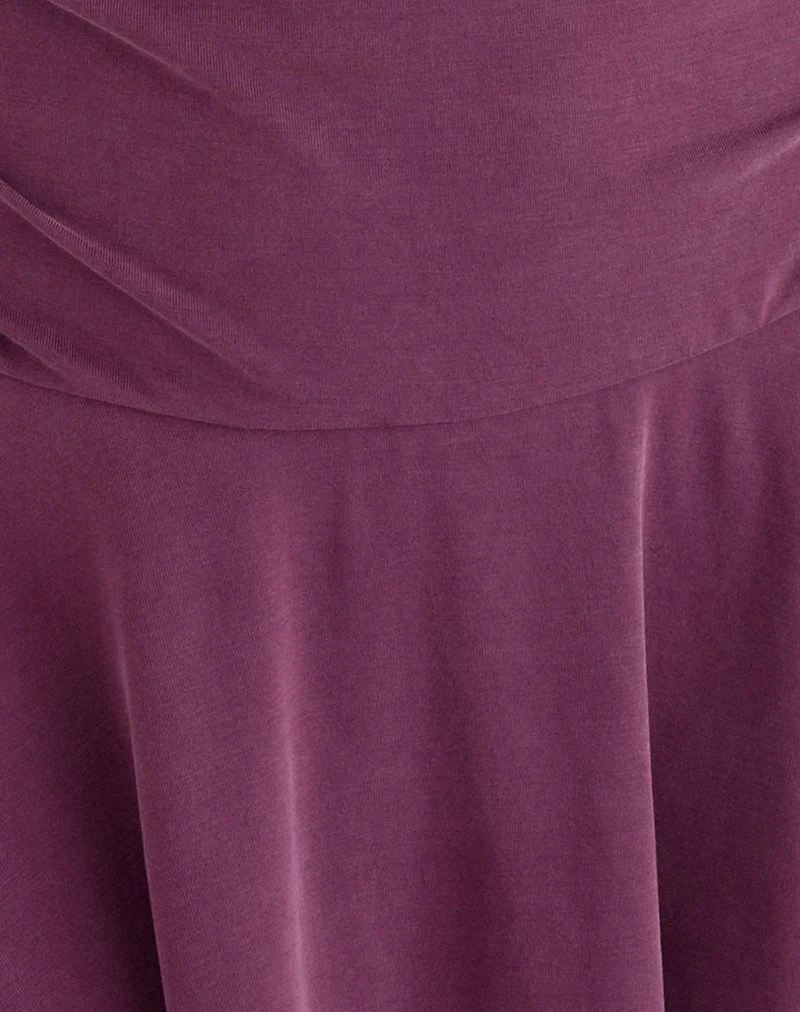 Mini-robe Sunmi en cupro, violet foncé