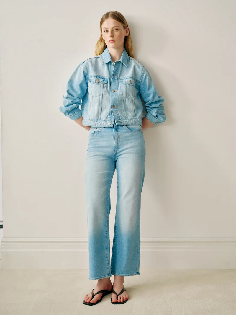 Jeans à jambe large et taille haute Karmine
