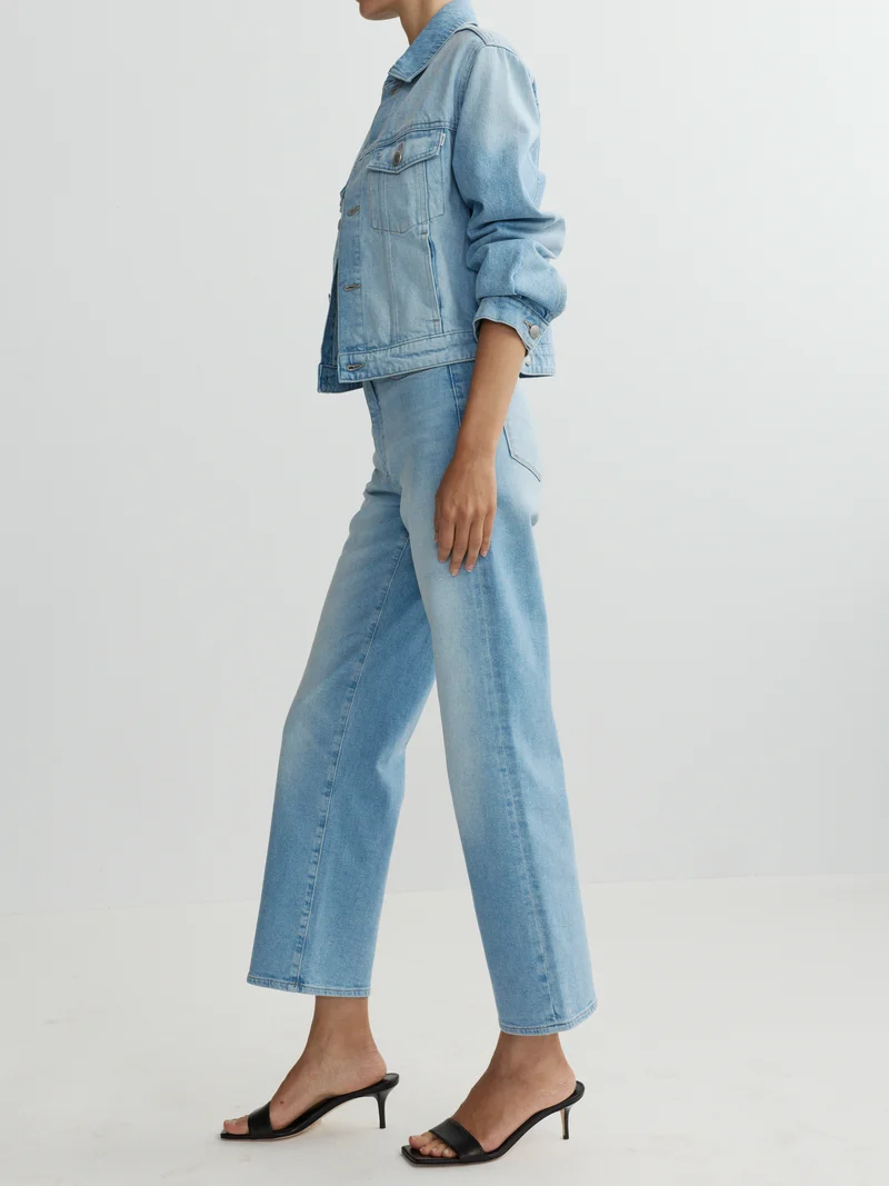 Jeans à jambe large et taille haute Karmine