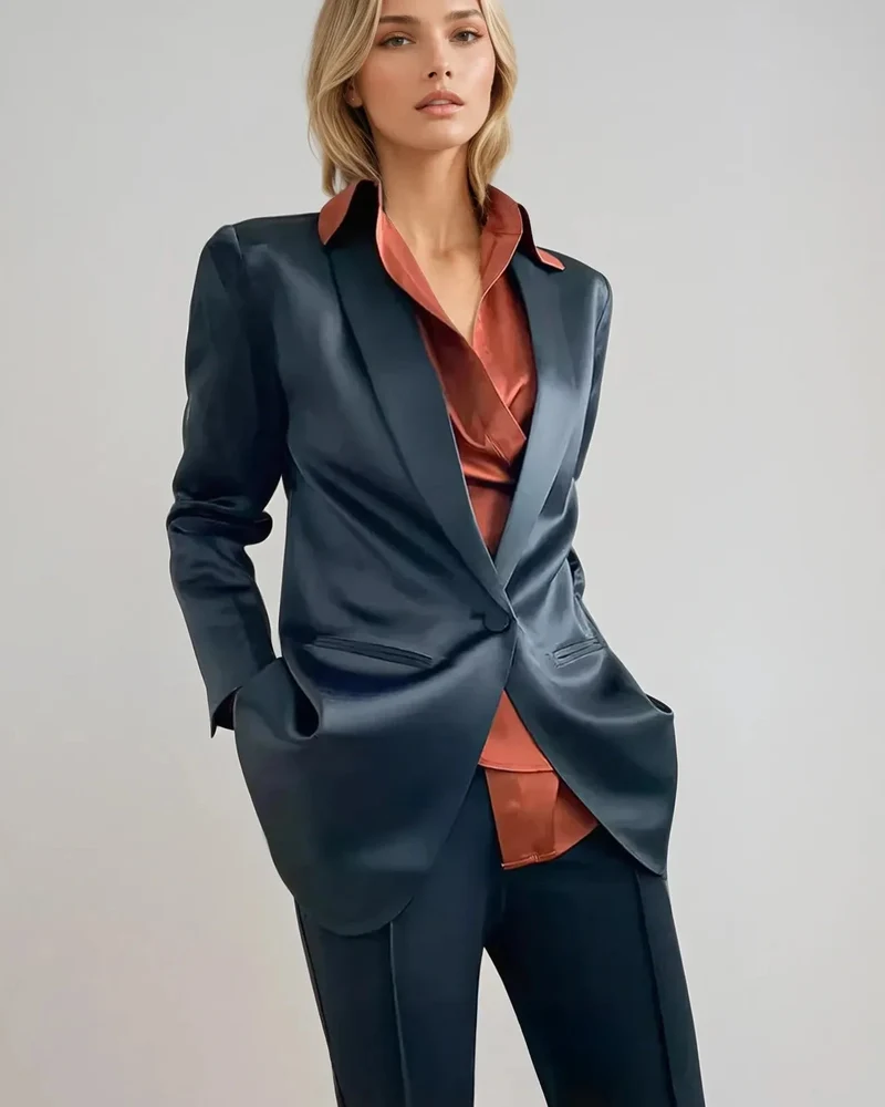 Blazer En Satin - Solène
