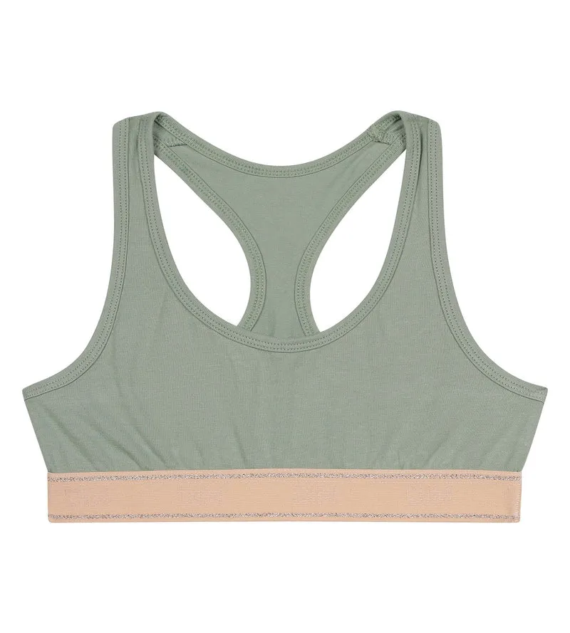 Brassière fille Vert et Rose Dim Sport