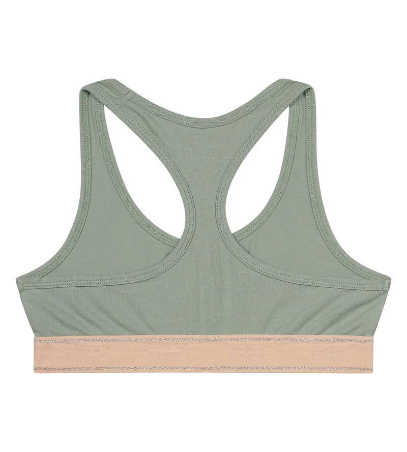 Brassière fille Vert et Rose Dim Sport