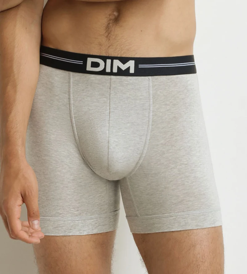 Boxer long homme Gris Chiné Dim Icons