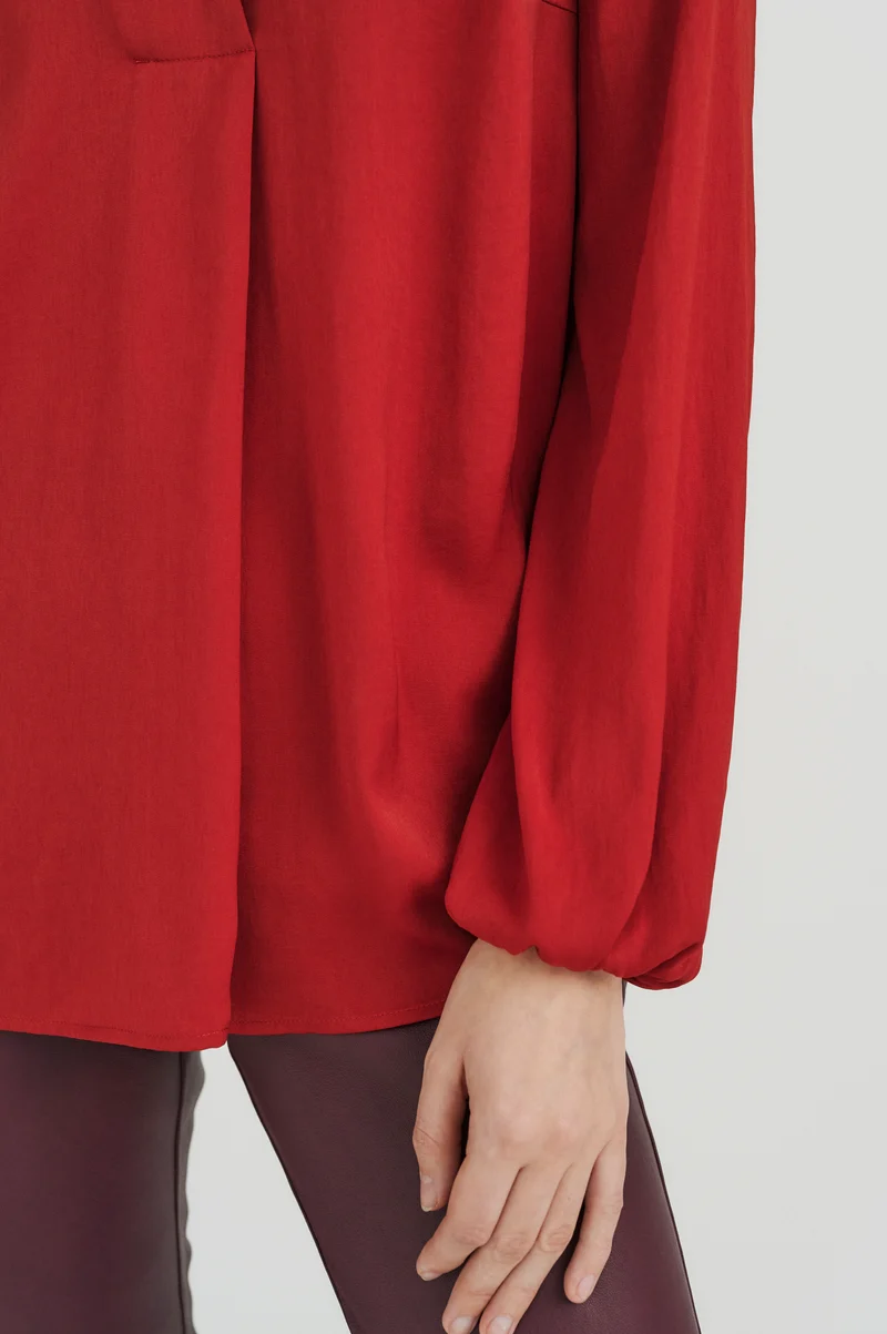 Blouse drapée à col V Rinda