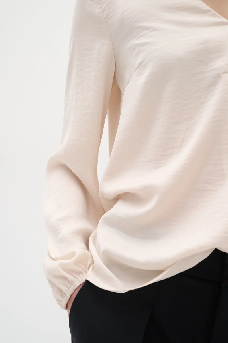 Blouse drapée à col V Rinda