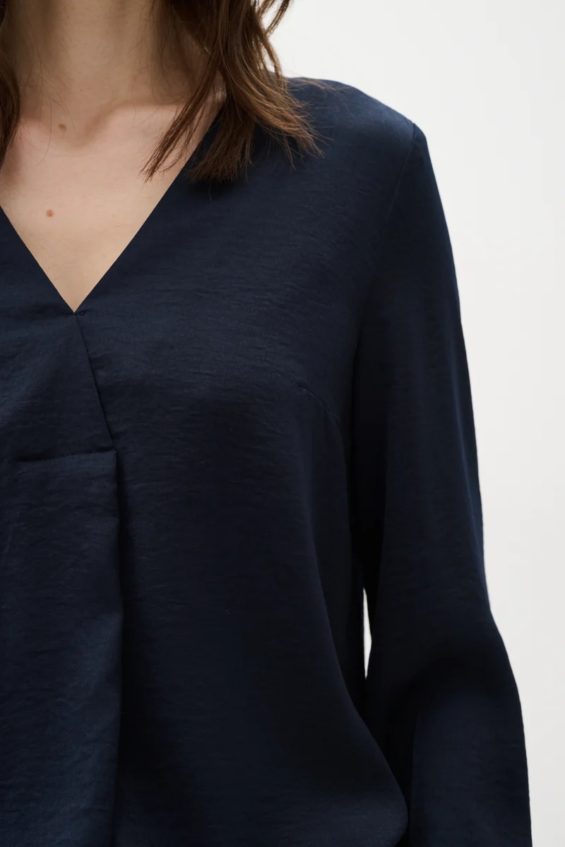 Blouse drapée à col V Rinda