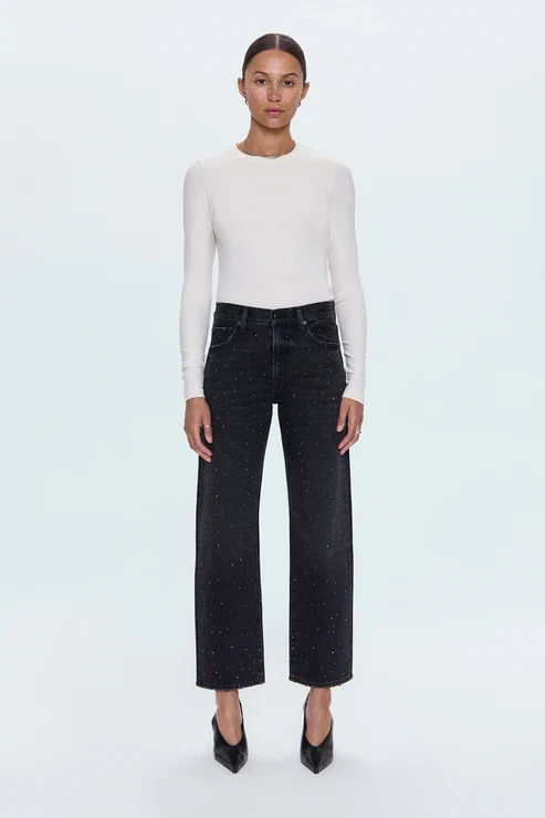 Jeans droit à strass Lexi