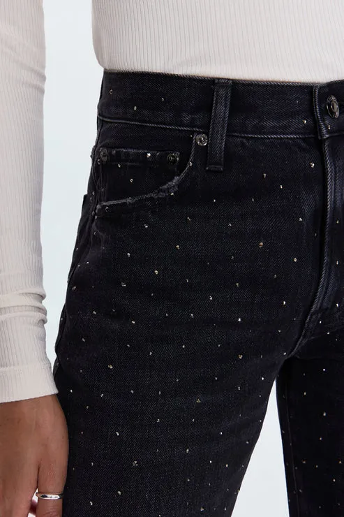 Jeans droit à strass Lexi