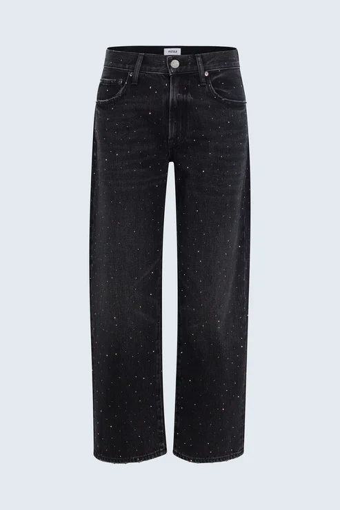 Jeans droit à strass Lexi