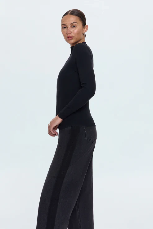 Jeans à taille haute et coupe barrel Wes