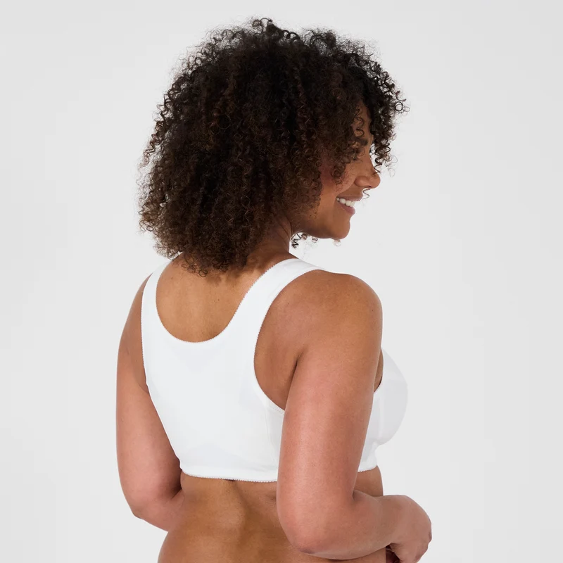 Lot de deux soutiens-gorge sans armatures emboîtants blanc et nude Posture control