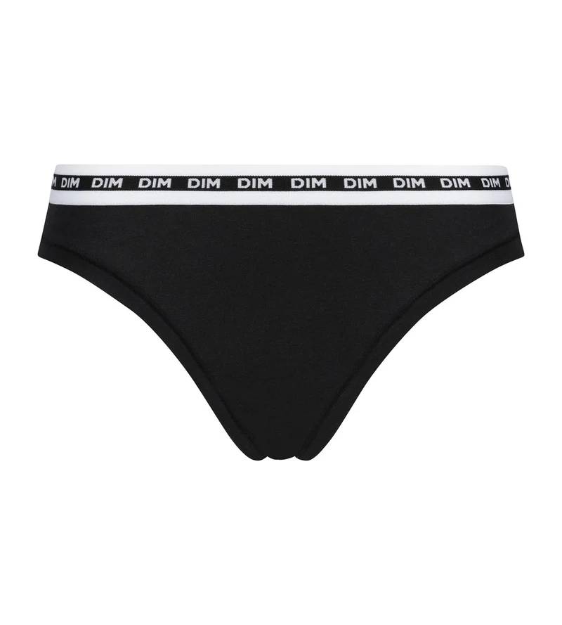 Slip femme échancré Noir Dim Icons