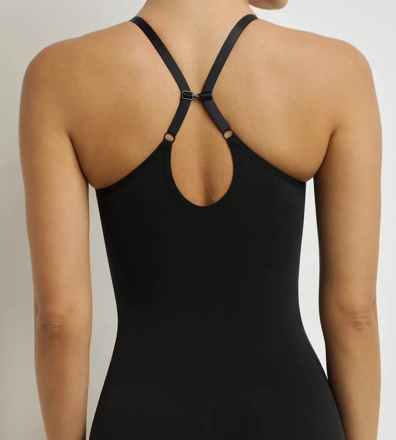 Body short femme sans armature Noir Dim Silhouette Seconde peau