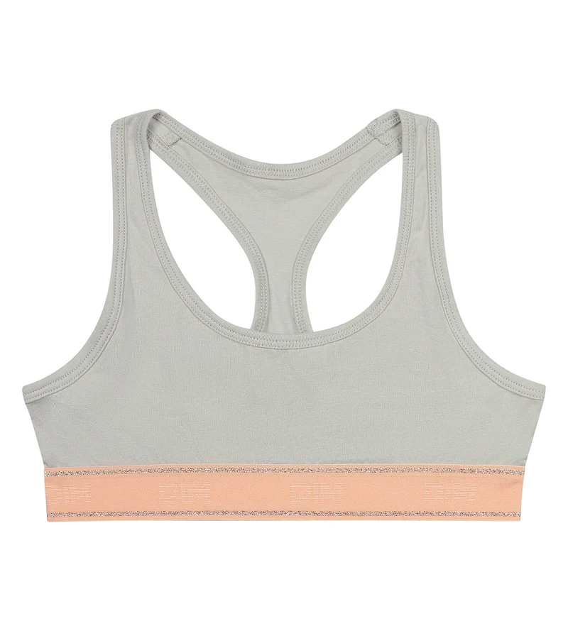 Brassière fille Gris et Rose Dim Sport