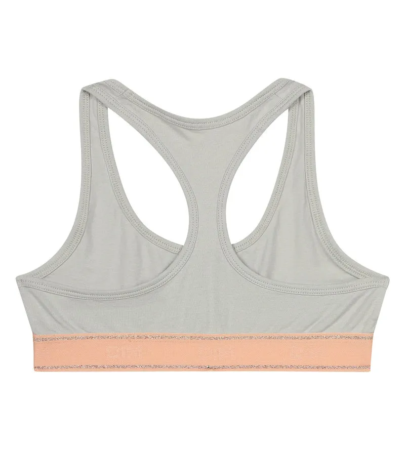 Brassière fille Gris et Rose Dim Sport
