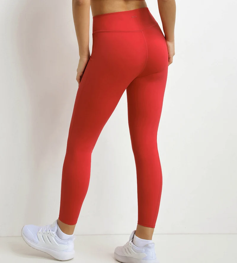 Legging de sport femme en microfibre sculptante Rouge Dim Move